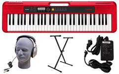 Casio CT-S200RD 61-Key Premium Keyboard Pack with Stand, Headphones & Power Supply, Red (CAS CTS200RD PPK)