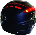 BIGPIE LED Full Face Helmet with Visor and USB Charging Cable (Matt Black, L)