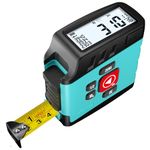 2-in-1 Digital Tape Measure - LCD Display 16Ft Tape Measure DT20 Large Size USB Rechargeable Instant Data Display Tape Measure, 20 Groups Historical Memory for Accurate Measuring (Gen-2)