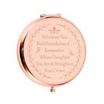 Inspirational for Daughter from Mom Dad Stocking Stuffers for Teens Daughter Birthday Gifts for Girls Valentines Graduation Gifts for Women Her Granddaughter Compact Makeup Mirror Gift