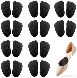 2026 Upgrade Metatarsal Pads Women, Heel Inserts for Women, Ball of Foot Cushions for Women and Men, Relief and Comfort One Size Fits Shoe Inserts (Black, 10 Pairs)