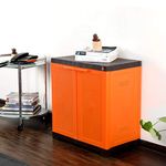 Cello Novelty Compact Plastic Shoe Rack, Orange & Brown | Shoe Storage | Strong and Durable | Space Organizer | Shoe Rack for Living Room Home & Office | 3 Years Warranty - Manufacturing defect
