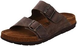 Rohde Rodigo-H Men's Classic Sandals, Mules, Summer Shoes, Slippers, Leather Footbed, Mocha 72., 10 AU