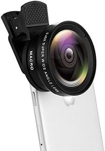 Spunklad Macro Lens for iPhone, Universal Phone Camera Lens, Fish Eye Lenses iPhone, Phone Lens Attachments, Camera Lenses (Black)