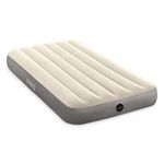 INTEX 64101E Dura-Beam Standard Single-High Air Mattress: Fiber-Tech – Twin Size – 10in Bed Height – 300lb Weight Capacity – Pump Sold Separately