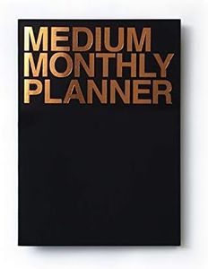 JSTORY Medium Monthly Planner Undated Eco Friendly Customizable A5 16 Months 18 Sheets 18 Sheets Gold