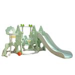 Little Bosses Children's Tree House Slide with Swing and Basketball Hoop Stand, HDPE Material Wear-Resistant 3 in 1 Combo Pack for Kids and Toddlers, Playset for Indoor, Backyard and Outdoor - Green