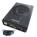 Version 2 Z Series - Underseat Subwoofer Amplified Bass Box 8" subwoofer 150 Watts - Includes Remote Bass Controller and remote subwoofer level control - Power Output: 150w x 1 at 2 ohms 300w peak