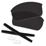 Predrox Dark Black WireTap Lenses & Rubber Kits Replacement for Oakley Sunglass Polarized