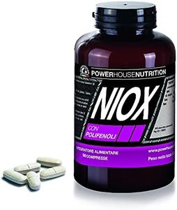 L-arginina, Taurina, Acetil Cisteina, Tè verde | NIOX con Polifenoli | Made in Italy Powerhouse Nutrition | Favorisce Dimagrimento, Crescita Muscolare | Aumenta Vascolarizzazione
