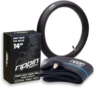 Rippin Moto 90/100-14 Performance Duty Natural Rubber Motorcycle Inner Tube – 2mm Thick, TR4 Valve Stem, Fits 80/100-14 & 3.00-14 Rear Pit Bike Tires for 125cc–160cc Dirt Bikes