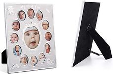 ADEPTNA My First Year Photo Frame Holds 13 Photos - Beautiful Multi-Photo Picture Frame - Cherish The Memories of Your Loved One for Life