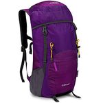 G4Free 40L Lightweight Foldable Hiking Backpack Travel Camping Trekking Daypack for Men Women (Purple/Pink)