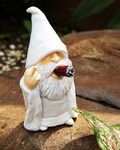 YYDGZG Middle Finger Figurine Decorations for Lawn Yard Balcony Porch Patio Home Ornaments Outdoor，Garden Statue Outdoor, Smoking Wizard Gnome, 5.9 Inch (Statue A)