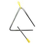 Onwon 5" Music Triangle Children Music Enlightenment Musical Steel Beater with Striker Percussion Instrument Set