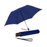Knirps U.200 Ultra Light Automatic Rain Umbrella in Navy – One-Touch Auto Open/Close, Wind-Tunnel Tested, 37in Canopy, Aluminum Fiberglass Frame, Pocket-Size Travel Umbrellas, Cover Included