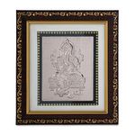 Osasbazaar Pure Silver Ganesh ji Photo Frame - 99% Purity Certified