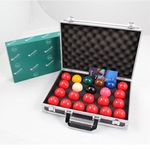 Aramith PREMIER 2 1/16 Inch 22 Snooker Ball Set & Sturdy Aluminium Carrying Case