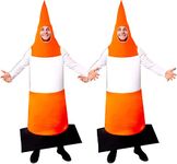 I LOVE FANCY DRESS Traffic Cone Costume - Pack of 2 - Orange & White Road Traffic Cone - Stag Night Funny Novelty Party Costume