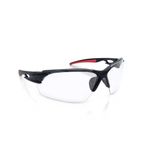 Sellstrom Sleek, Slip-Resistant, Anti-Fog Hard Coating Protective Eyewear Safety Glasses, Clear Lens,High Impact Optical Correct Wrap Style PC Lens, Soft Nose Piece (Qty 1), S72300, Black