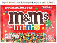 M&M'S Minis Peanut Butter Milk Chocolate Candy, Sharing Size, 8.6 Oz. Resealable Bag