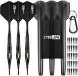 CyeeLife 18g Soft Tip Darts with Carrying case and 30 Extra Points,Professional Plastic Darts Set