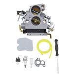 eMagTech Set with 8Pcs Chainsaw Carburetor Kit 574719402 545072601 Compatible with Husqvarna 235 235E 236 236E 240 240E Chainsaw Air Filter