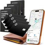 SPOTMINDERS Apple MFi Certified Credit Card Wallet Tracker PRO 4-Pack (iOS Only) Works with Apple Find My Tracking Card for Wallet Rechargeable Tag IP68 0.07in Slim iPhone Item Finder for Tags Luggage
