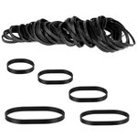 100pcs Large Rubber Bands 5 Sizes of Tactical Rubber Bands, Heavy Duty Large Elastic Bands, Extra Wide and Thick Black Rubber Bands, Weather-Resistant Rubber Bands for Industrial Camping - Black