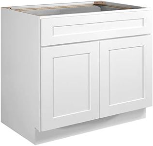 Design House Brookings 36-Inch Sink Base Cabinet, White Shaker