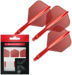 TARGET Darts K Flex Integrated Dart Flight and Shaft, No.6 Red (Short) | Pack of 3 K-Flex - No 6, Precision Moulded 2-in-1 Dart Flights and Dart Stem | Professional Dart Accessories