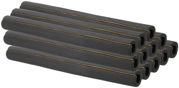 PATIKIL 13/16"(20mm) ID 1-9/16"(40mm) OD Pipe Insulation Foam Tube, 12Pcs 1.3Ft Self Adhesive Pre Slit Pipe Insulation Tube Cover Wrapping for Outdoor Winter Irrigation