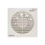 V Guard Clado 6 Exhaust Fan 150 mm (6″) | High-Speed 1900 RPM Motor | 240 m³/h Strong Airflow | 9 ABS Blades for Quick Ventilation | Stylish Wall Mount | Energy-Efficient & Quiet Operation | White