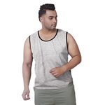 VAISHVIK Mens Plus Size Pure Cotton Tank top Light Grey 8XL 58"