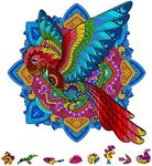 ZenChalet - Rainbow Parrot Puzzles for Adults 200- Giftable Wood Jigsaw Puzzles Adult - Distinctive Premium Cool Puzzle Gifts, Cool Puzzle Brain Teaser - Rompe Cabezas Adultos 200