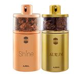 Ajmal Shine EDP Floral Powdery Perfume 75ml for Women and Aurum EDP Fruity Floral Perfume 75ml for Women