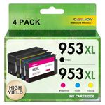 953XL Ink Cartridges Remanufactured for HP 953 Ink HP 953XL Ink Cartridges Multipackfor HP Officejet Pro 7720 7740 8740 8730 8725 8720 8710 8218 8210 7730 (Black, Cyan, Magenta, Yellow)