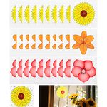 30PCS Window Fly Traps, Flies & Bug Window Fly Trap, Sunflower Style Window Fly Stickers, Floral Pattern Design Sticky Fly Catcher for Indoor Houseflies Fly Gnat (30pcs)