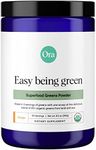 Ora Organic Greens Powder - Vegan, Gluten-Free, Organic Super Greens Drink for Energy and Detox | Antioxidants & Adaptogenic Herbs | 20+ Superfood Greens Blend - Citrus Flavor, 30 Servings