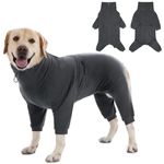 Axcimond Dog Fleece Coat with Legs Winter Warm Dog Jacket Full Body Dog Pajamas with Zipper Dog Fleece Jumper Dog Sweaters for Small Medium Large Dogs Clothes Adjustable Dog Onesie Fleece Dog Coats