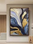 Artsense Premium canvas print abstract painting for wall decoration 20x30 inches art print for living room, bedroom, office etc. (50x75 cm) (oil marble)