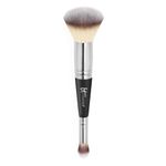 iT Cosmetics Heavenly Luxe Complexion Perfection Brush Number 7, Dual-Ended Foundation and Concealer Brush, Ultra-Plush Synthetic Bristles, Airbrushed Finish, Designed with Plastic Surgeons