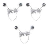 Beistle 20813 3 Piece Silver Ball Boppers, Silver