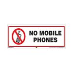 Mr. Safe - No Mobile Phone Sign PVC Sticker 12 Inch X 4 Inch