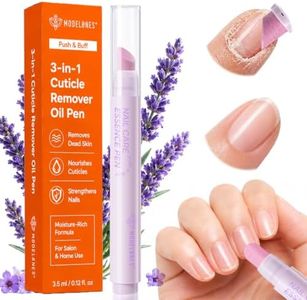 Modelones 3-in-1 Cuticle Remover Pen, Custom Lavender Cuticle Oil Pusher Pen, Nail Strengthener and Growth for Hangnails Dry Cracked Damaged Nails Repair, At Home Manicure Pedicure Care Tool 0.12Fl oz