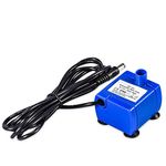 Pet Fountain Pump, AC 12V Submersible Electric Water Pump Ultra Low Noise Low Power Consumption Submersible Water Pump Cat with 5.9ft Long Cable for Dogs Kitten 1.7in x 1.6in x 1.2in