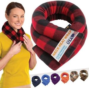 SunnyBay Microwave Heating Pad, Microwavable Cold or Heated Neck and Shoulder Wrap, Wheat-Filled Weighted Beanbag Pack for Moist Hot or Cold Therapy, 26x5 Inches, Buffalo