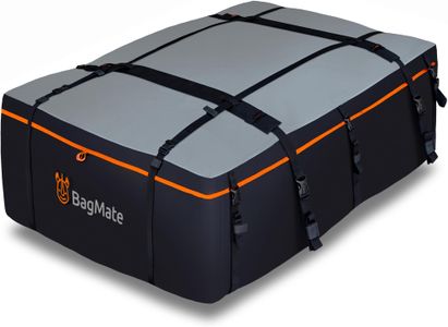 BagMate Roof Cargo Bag 23 cu ft – Waterproof Heavy-Duty 840D PVC, Fits All Cars & SUVs, Includes Mat & Storage Bag