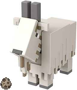 Minecraft Cabra Figura articulada de juguete con cubos de papel para construir, regalo para niños +6 años (Mattel HDV15)
