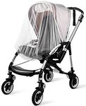 KIDLUF Mosquito and bug net for Baby strollers, Bassinets, Cradles and Car Seats - Insect Net Safe Mesh White Buggy Cover for Pushchairs, Prams, and Carrycots